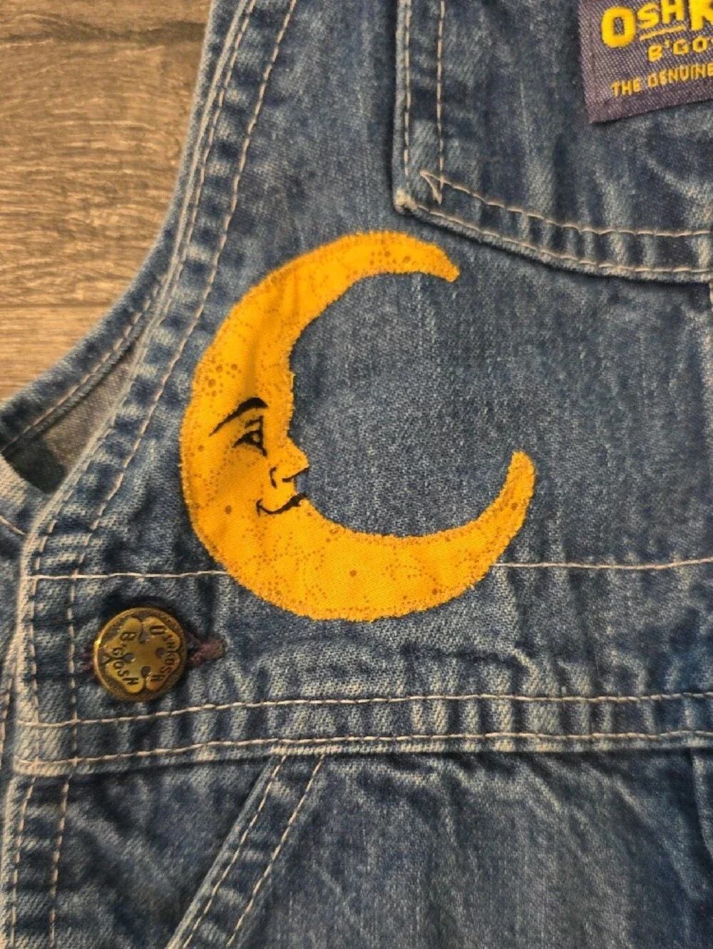 OshKosh B'gosh Vintage Blue Denim Overalls with Halloween Appliqués